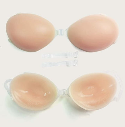 Silicone Adhesive Bra | Reusable Stick-On Support with Optional Straps