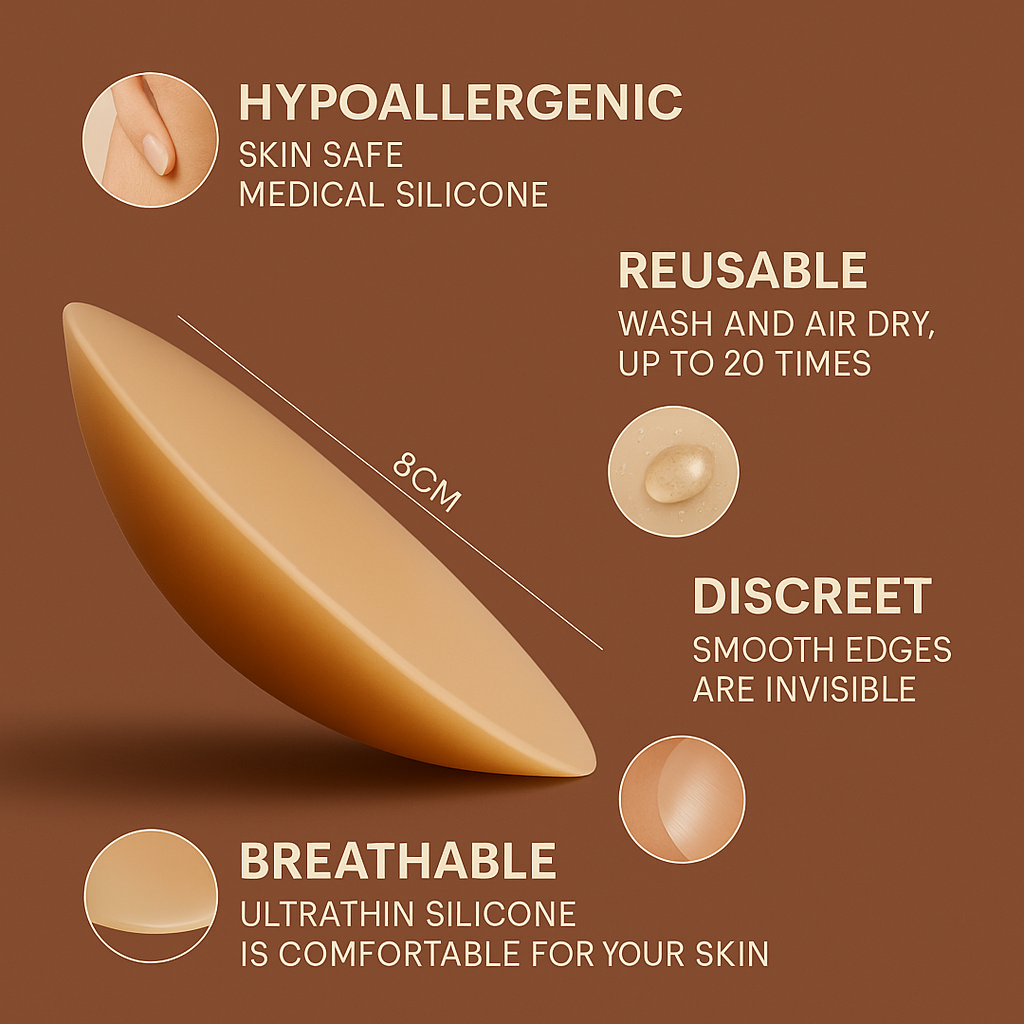 WearNude Invisible No-Glue Nipple Covers PACK OF 2 – Reusable & Sweat-Proof Pasties for Women